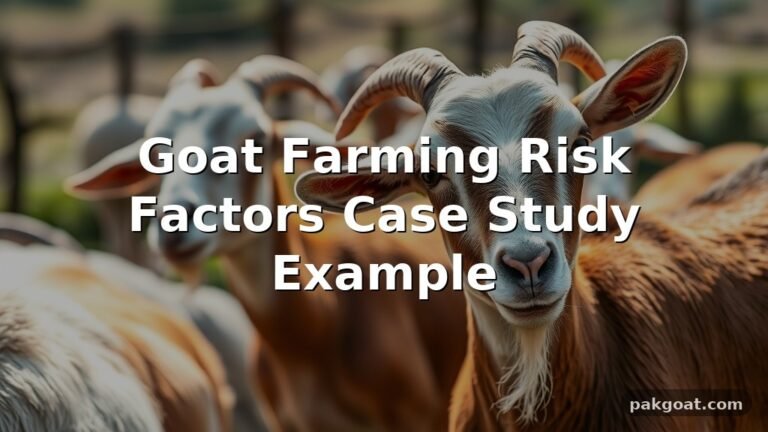 Goat Farming Risk Factors Case Study Example