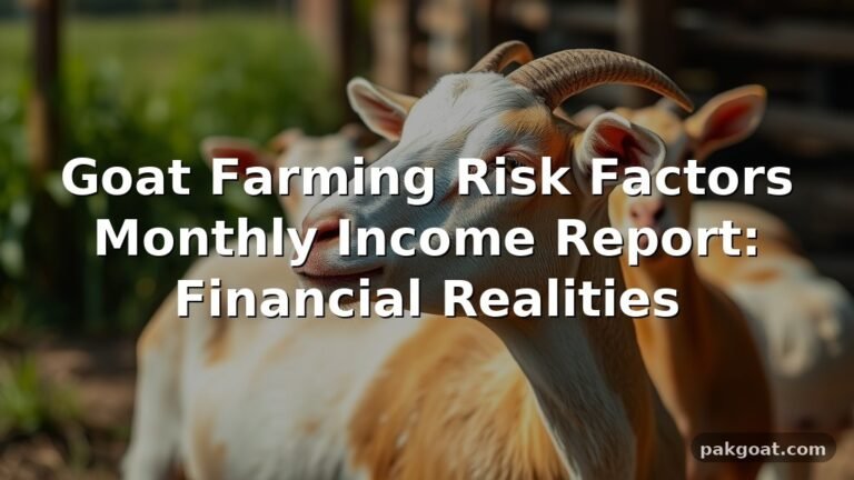 Goat Farming Risk Factors Monthly Income Report: Financial Realities