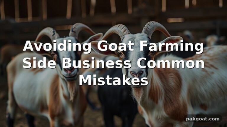 Avoiding Goat Farming Side Business Common Mistakes
