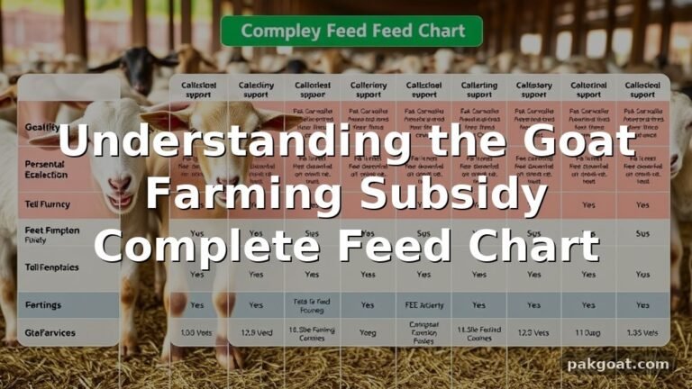 Understanding the Goat Farming Subsidy Complete Feed Chart