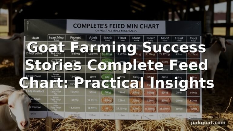 Goat Farming Success Stories Complete Feed Chart: Practical Insights