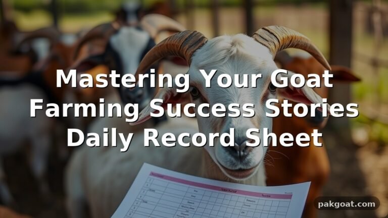 Mastering Your Goat Farming Success Stories Daily Record Sheet
