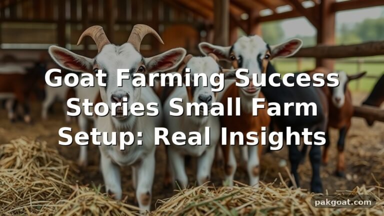 Goat Farming Success Stories Small Farm Setup: Real Insights