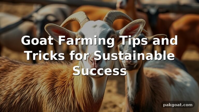 Goat Farming Tips and Tricks for Sustainable Success