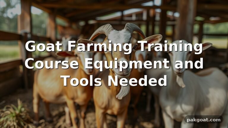 Goat Farming Training Course Equipment and Tools Needed