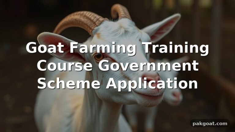 Goat Farming Training Course Government Scheme Application