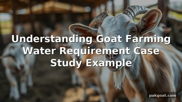 Understanding Goat Farming Water Requirement Case Study Example