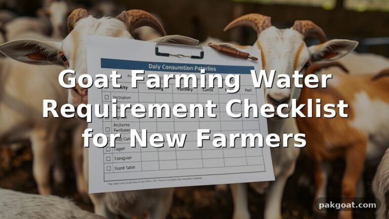 Goat Farming Water Requirement Checklist for New Farmers