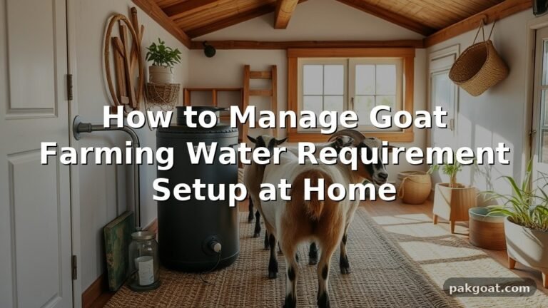 How to Manage Goat Farming Water Requirement Setup at Home